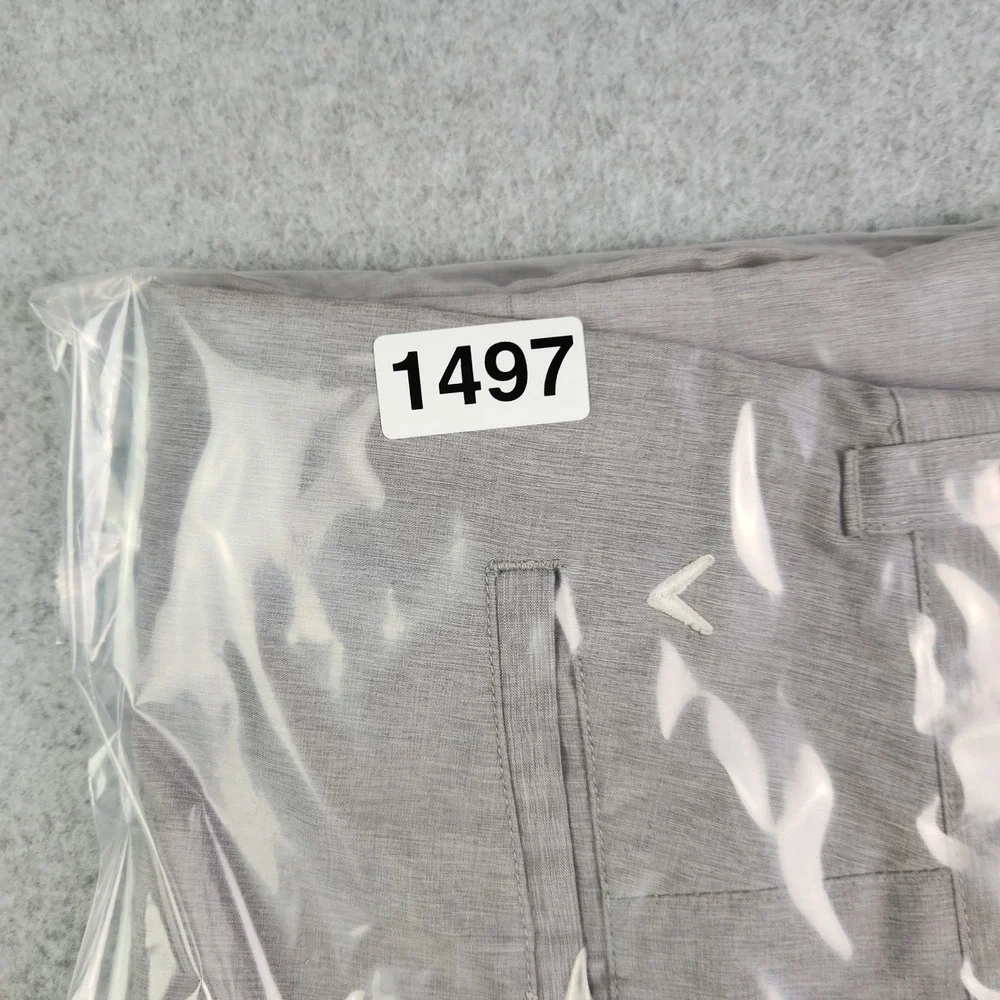Callaway Shorts Mens 32W Gray Heathered Performance‎ Stretch Comfort Flat Front